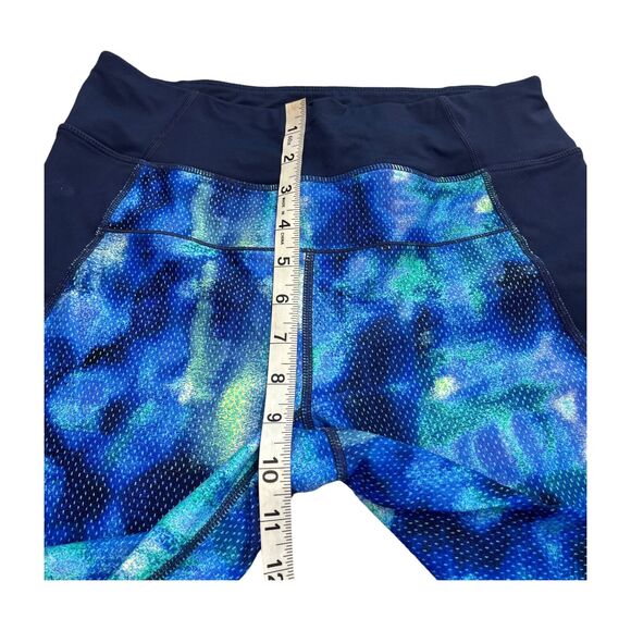 Calvin Klein Leggings Women's Medium Blue Tie-Dye Elastic Waist Performance - Picture 5 of 7